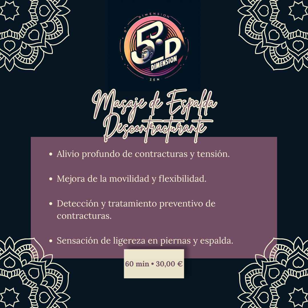 Sesión de masaje descontracturante de espalda en centro de bienestar en Elche.